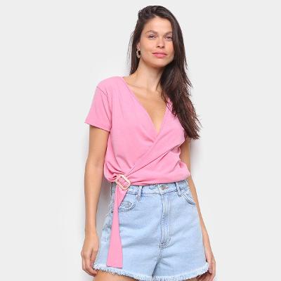Blusa Volare Transpassada Amarração Feminina