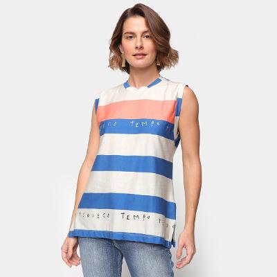 Blusa Regata Animale Tempo Listrada Feminina
