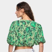 Blusa Colcci Cropped Manga Bufante Feminina - 2
