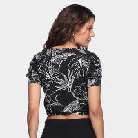 Cropped Lecimar Estampado com Botões Feminino - 2