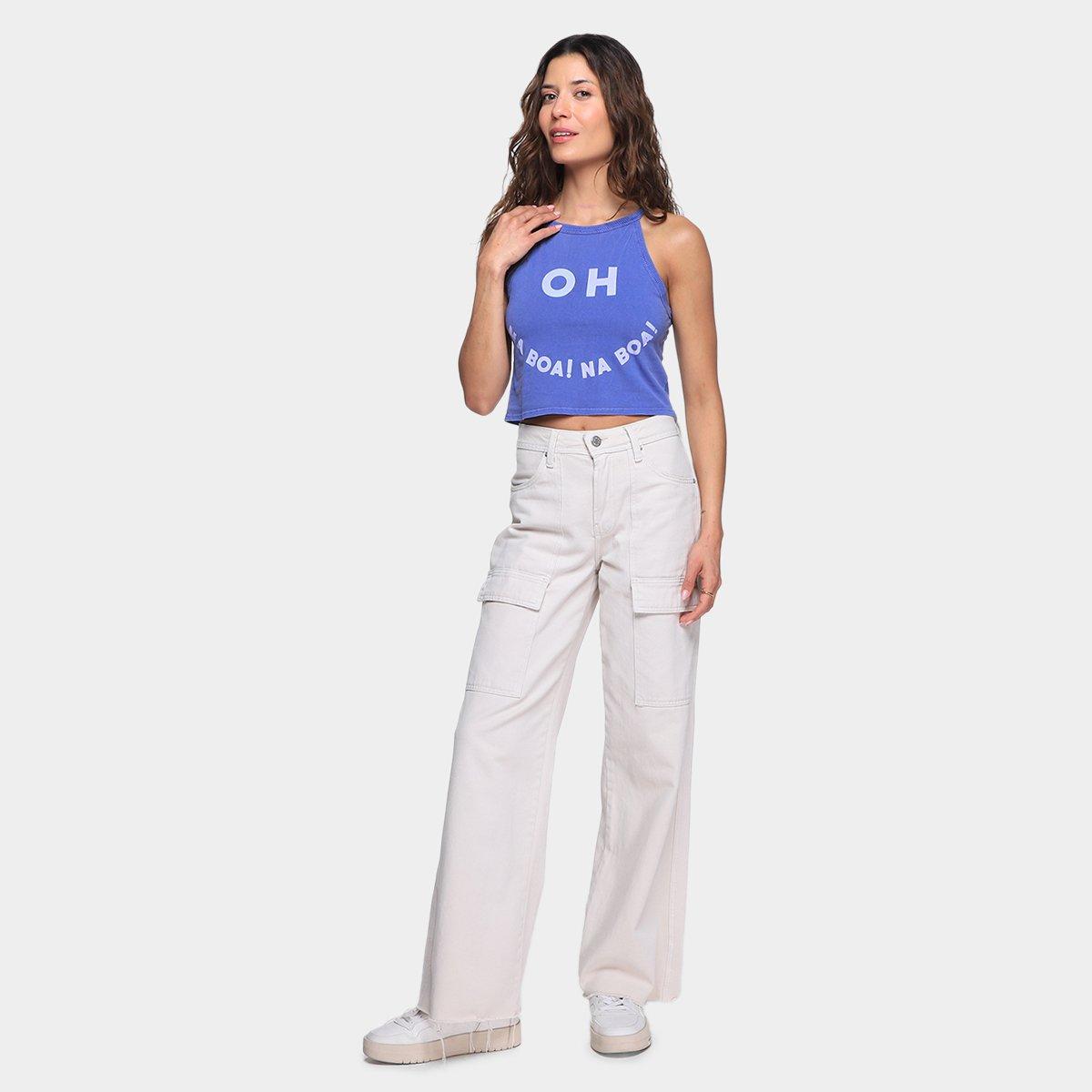 Blusa Oh, Boy! Cropped Na Boa Feminina - 4