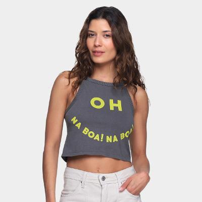 Blusa Oh, Boy! Cropped Na Boa Feminina