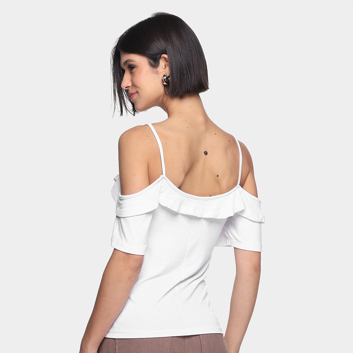 Blusa Volare Alcinhas Ombro a Ombro Babado - 2