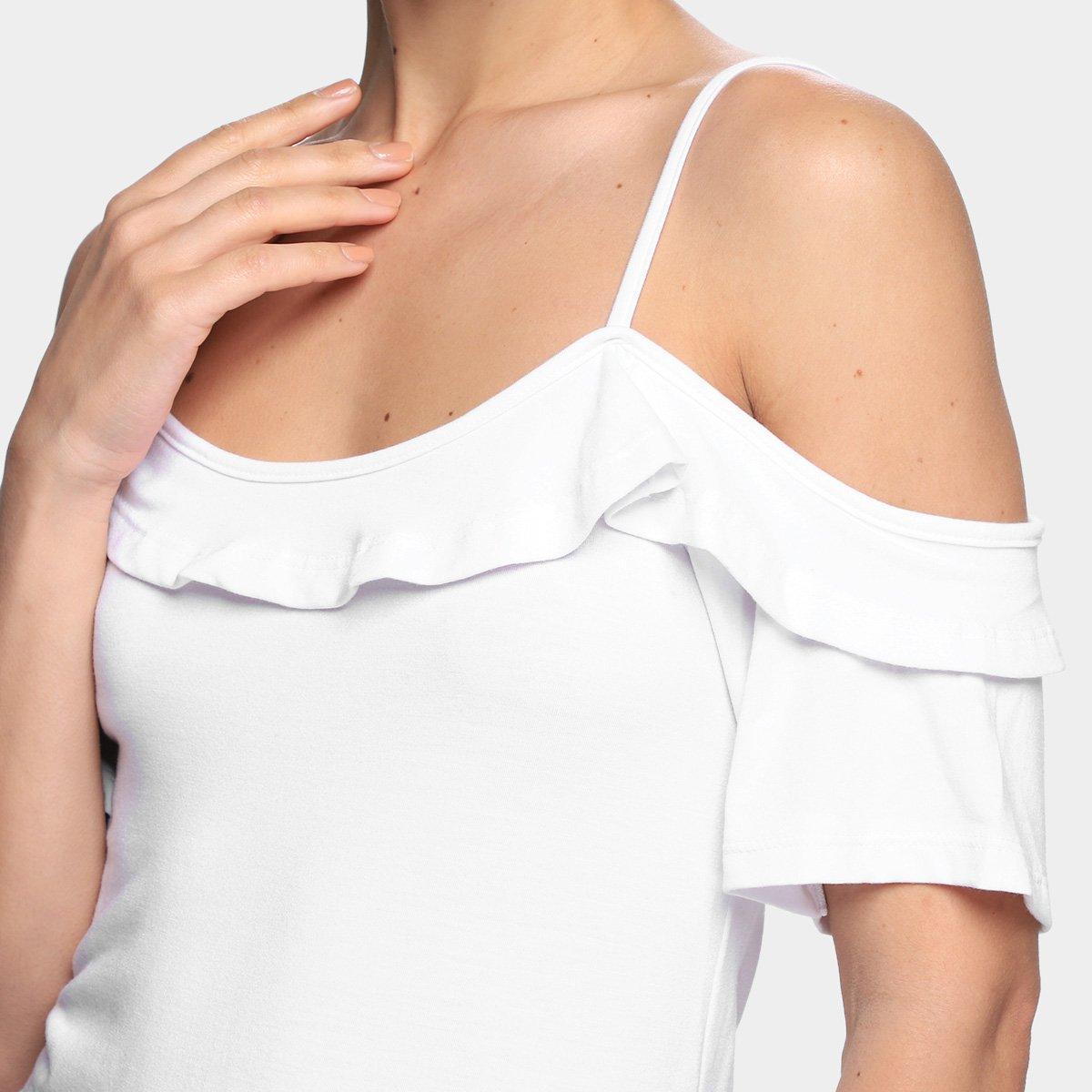 Blusa Volare Alcinhas Ombro a Ombro Babado - 3