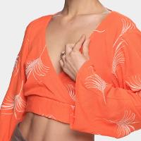 Blusa Oh, Boy! Folhagem Bordada Manga Longa Feminina - 3