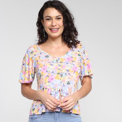 Blusa Lecimar Floral Feminina