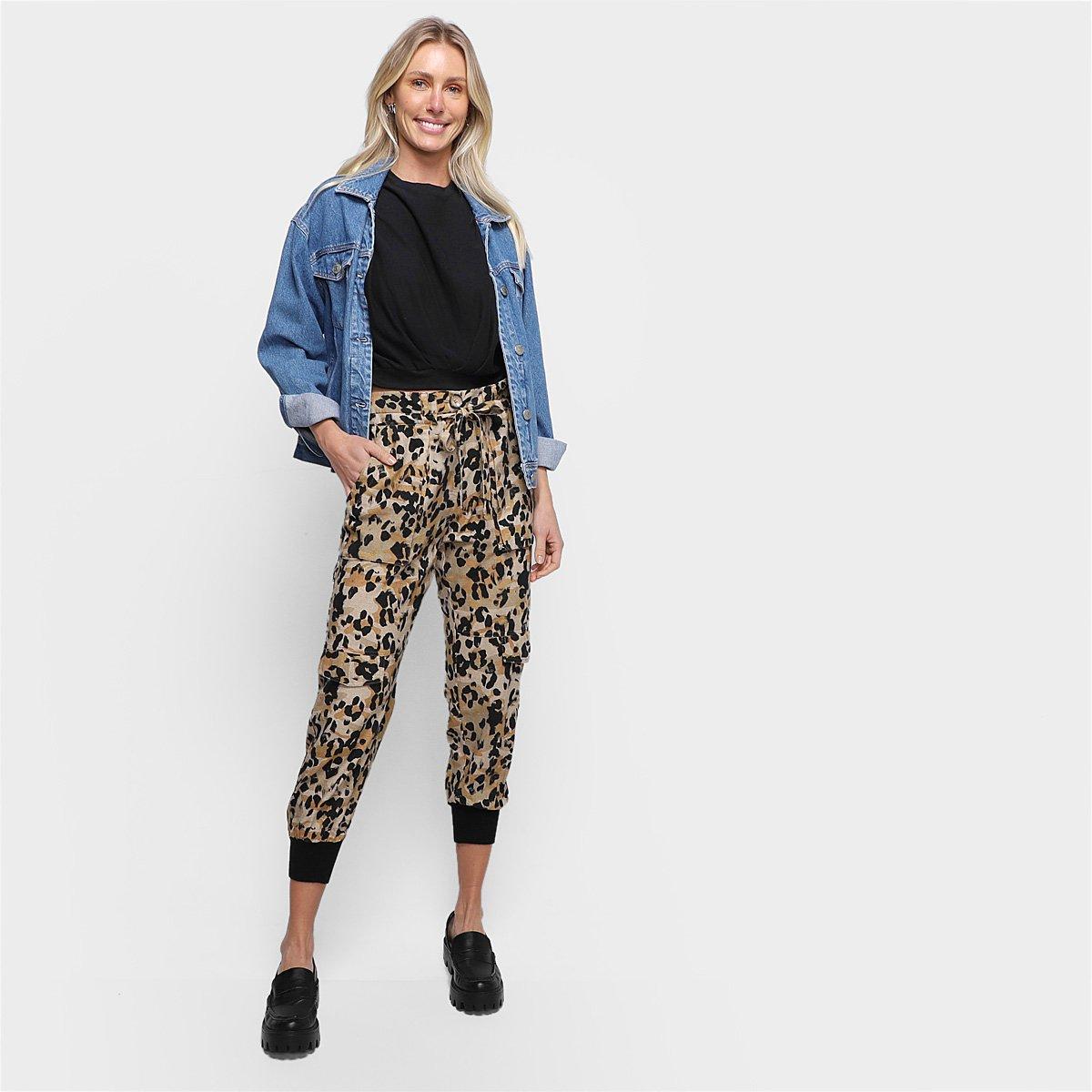 Calça Animale Sport Camuflado Tibetano Linho Feminina - 4