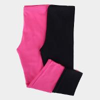 Kit Calça Legging Infantil Kely & Kety Básica Menina - 2 Peças - 1