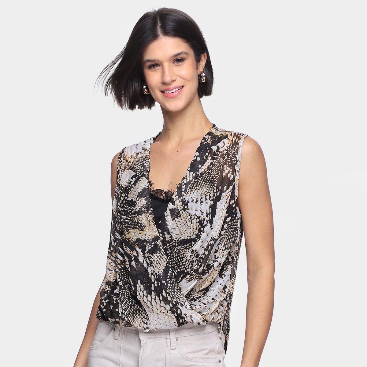 Blusa Eagle Rock Animal Print Snake Feminina - 1