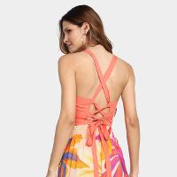 Blusa Cropped Mercatto Amarração Costas Feminina - 2