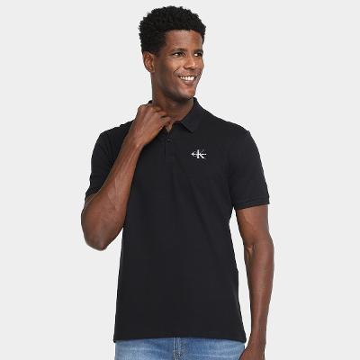 Camisa Polo Calvin Klein Logo Masculina