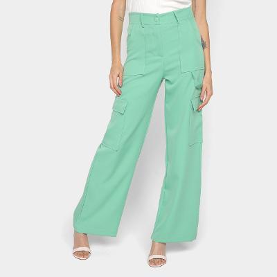 Calça Cargo Road Mel Cintura Alta Feminina