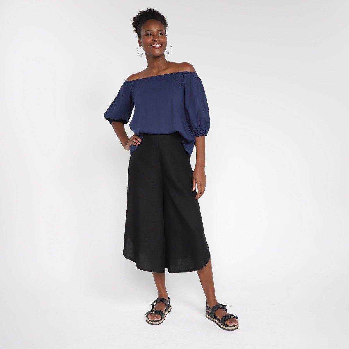 Blusa Mercatto Ombro A Ombro Babado Feminina - 4