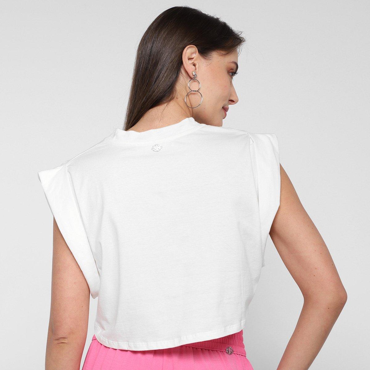 Blusa Morena Rosa Cropped Cavada Muscle Tee Feminina - 2