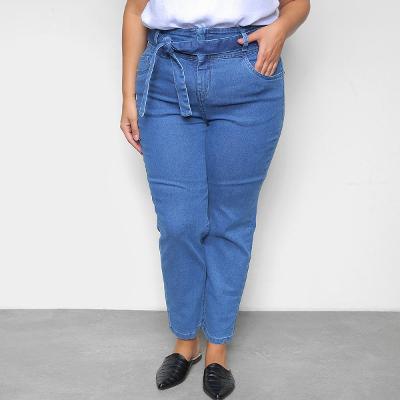 Calça Jeans Ex Adverso Clouchard Cintura Alta Feminina