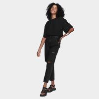 Blusa Cropped Morena Rosa Manga Ampla Amarração Feminina - 4