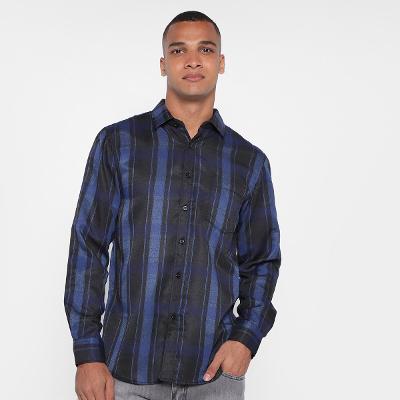Camisa Xadrez Manga Longa Broken Rules Masculina
