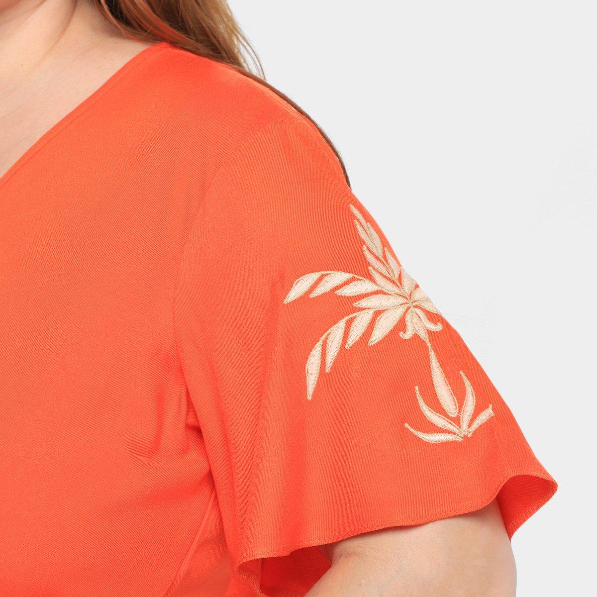 Blusa Plus Size Lunender Nó Frontal Feminina - 4