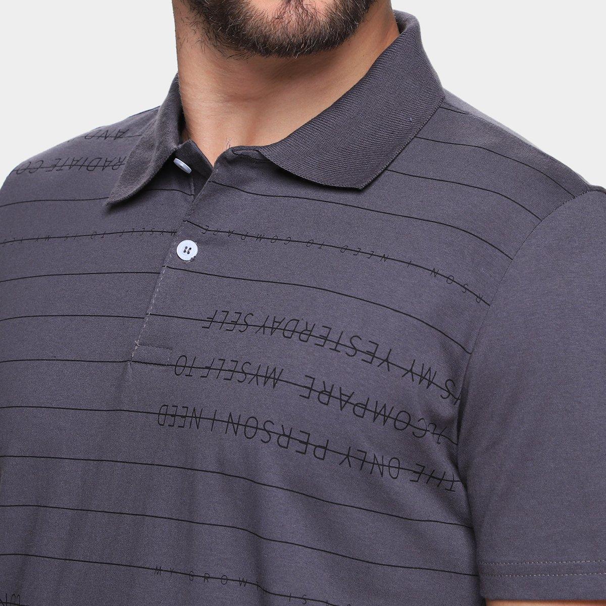 Camisa Polo Ultimato Listras Lettering Masculina - 3