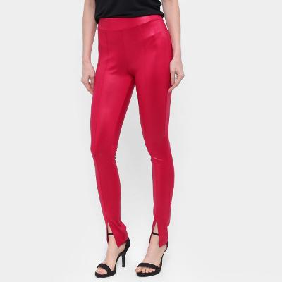 Calça Legging Influencer Cirrê Fenda Feminina