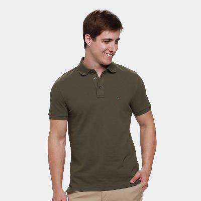 Camisa Polo Slim Tommy Hilfiger Casual Masculina