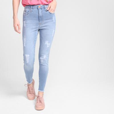 Calça Jeans Skinny All Is Love Rasgos Feminina