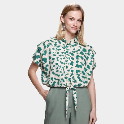 Camisa Manga Curta All is Love Nó Onça Pincelada Feminina