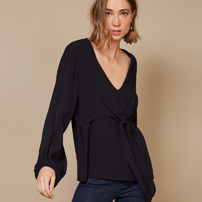 Blusa Maria Filó Dupla Frente Amarração Feminina