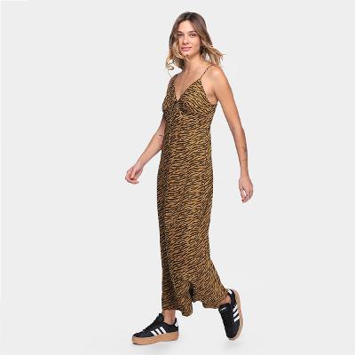 Vestido Colcci Longo Alças Jacquard