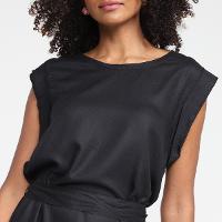 Vestido Hering Evasê Curto Liso Amarração - 3