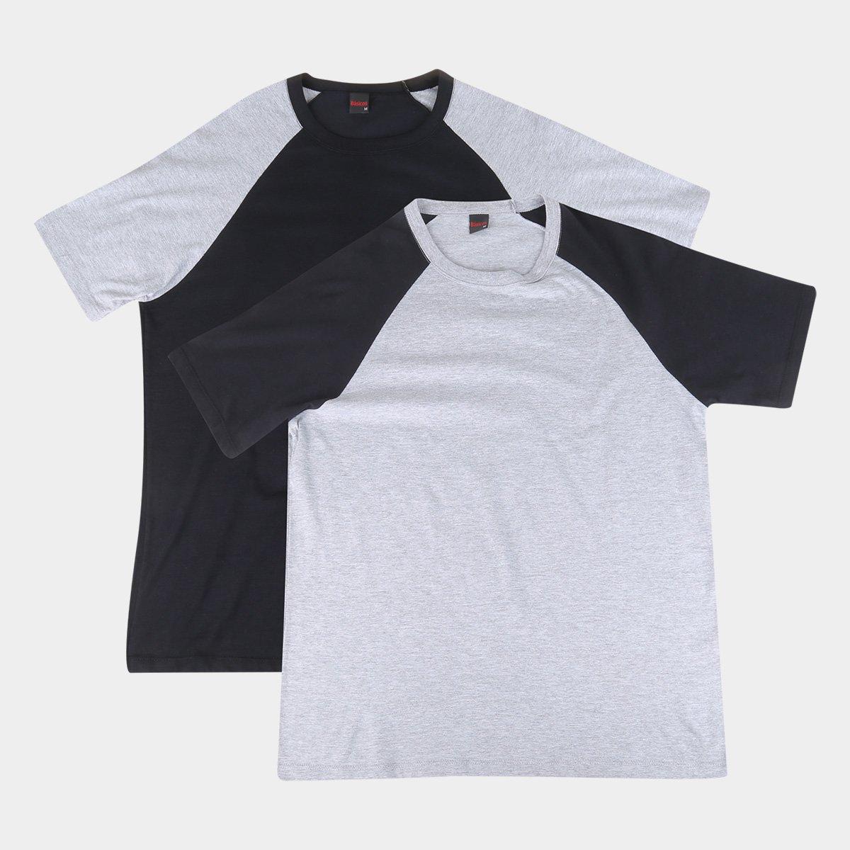 Kit Camiseta Básicos Raglan  2 Peças Masculina - 5