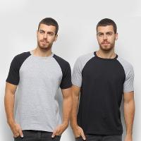 Kit Camiseta Básicos Raglan  2 Peças Masculina - 1