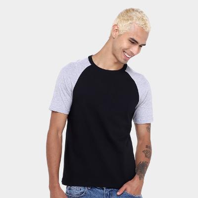 Kit Camiseta Básicos Raglan  2 Peças Masculina