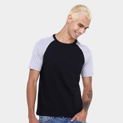 Kit Camiseta Básicos Raglan  2 Peças Masculina