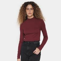 Camiseta Cropped Hering Manga Longa Feminina - 1