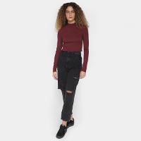 Camiseta Cropped Hering Manga Longa Feminina - 4