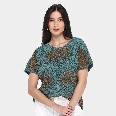 Camiseta All Is Love Animal Print Onça Feminina