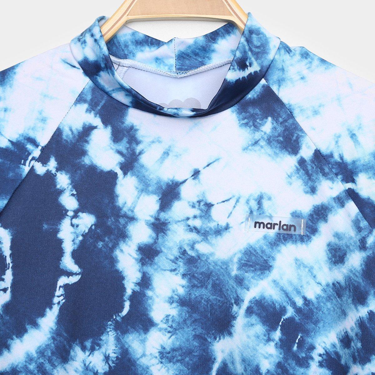 Camiseta Praia Infantil Marlan Estampada Manga Longa UV50+ Menino - 2