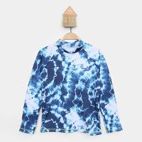 Camiseta Praia Infantil Marlan Estampada Manga Longa UV50+ Menino - 1