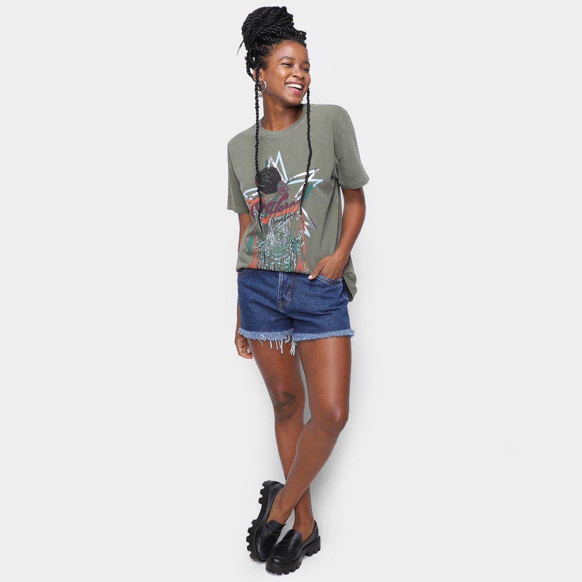 Camiseta Oh Boy Classic Manga Curta Feminina - 4