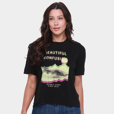 Camiseta Animale Jeans Beautiful Confusion Feminina