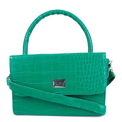 Kit Bolsa Pien Mini Bag Croco Pequena + Carteira Feminina