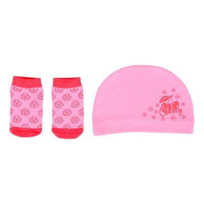 Kit Touca e Meia Recém Nascido Pimpolho Love Menina