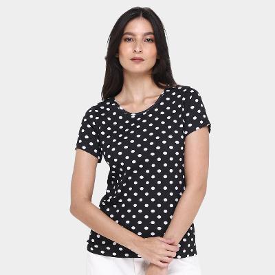 Kit Camiseta Básicos Poá c/ 2 Peças Feminina