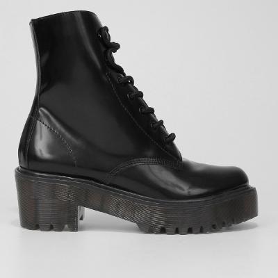 Bota Coturno Zatz Tratorada Translúcida Feminina