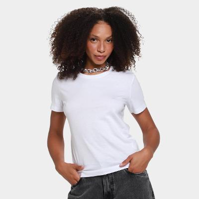Camiseta Básica Hering Slim World Feminina