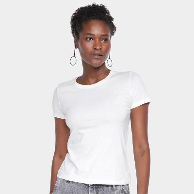 Camiseta Básica Hering Slim World Feminina