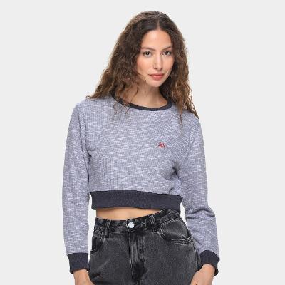 Moletom Cropped Coringa Flamê Feminino