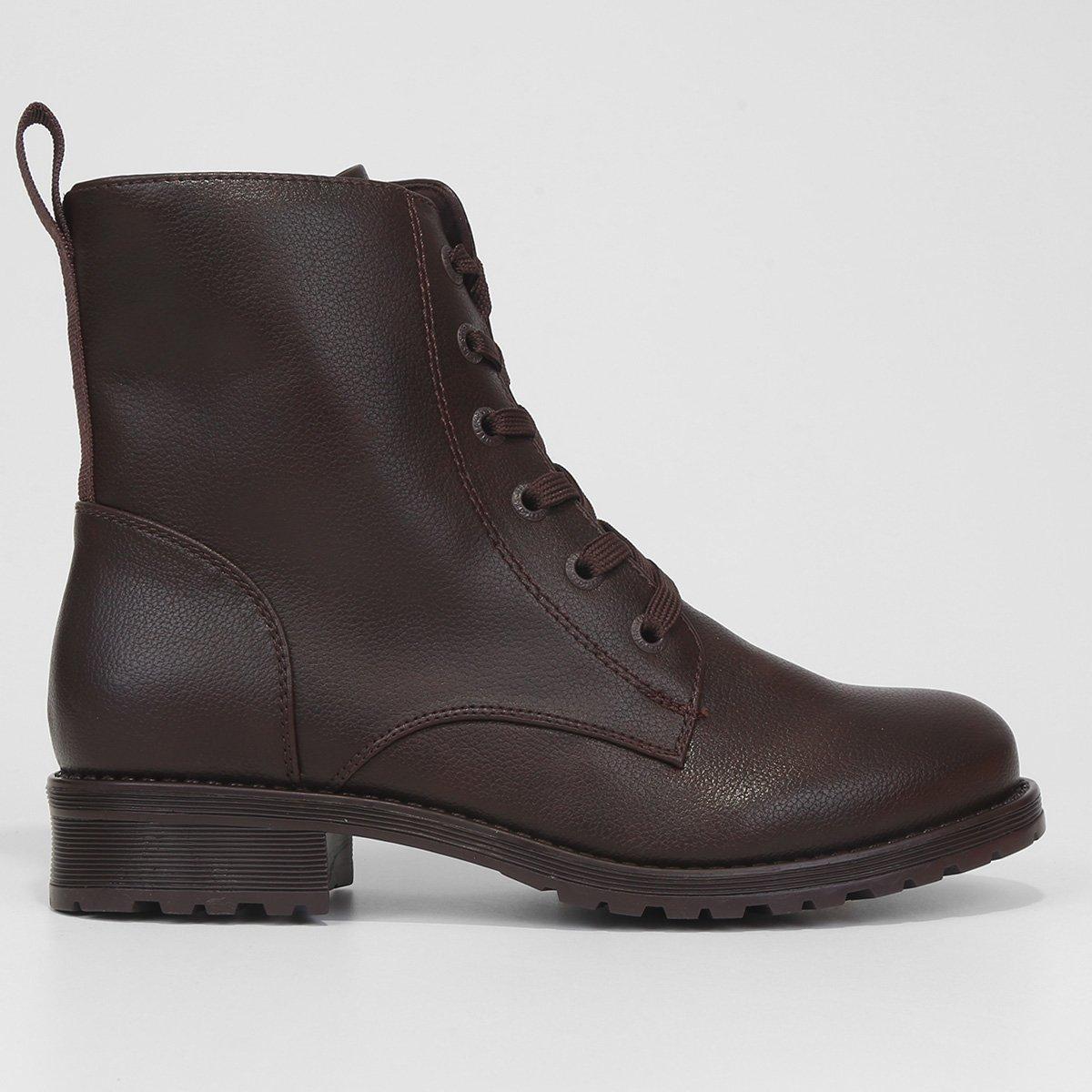 Bota Coturno Cano Curto Mooncity Básico Feminino - 1