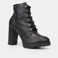 Bota Coturno Via Uno Couro Salto Alto Feminina - 3